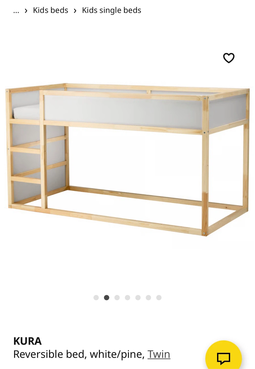 IKEA KURA Twin Reversible Bed