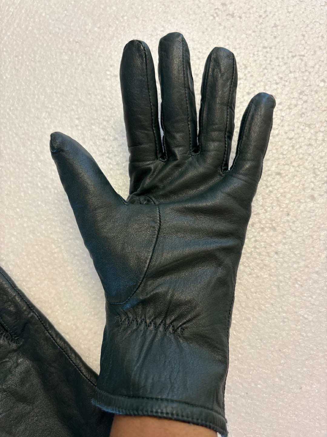 🏆Hunter green Leather Gloves with Thinsulate Thermal Insulation - photo 4