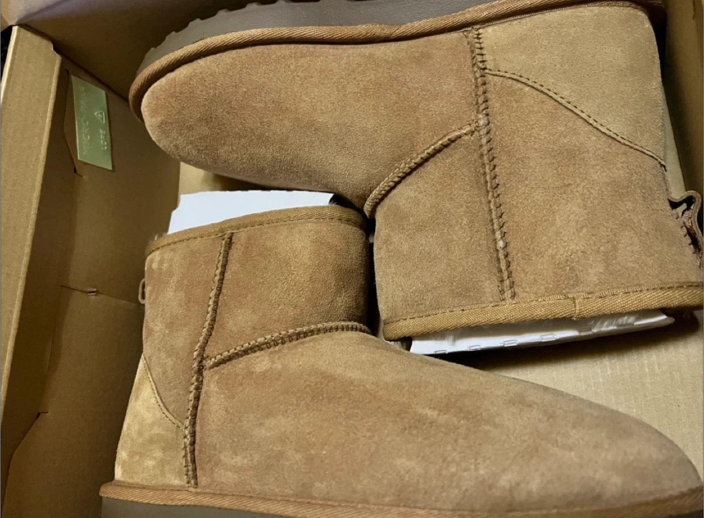 New Women's Tan Shearling Boots - Size 7 🏆 - photo 3