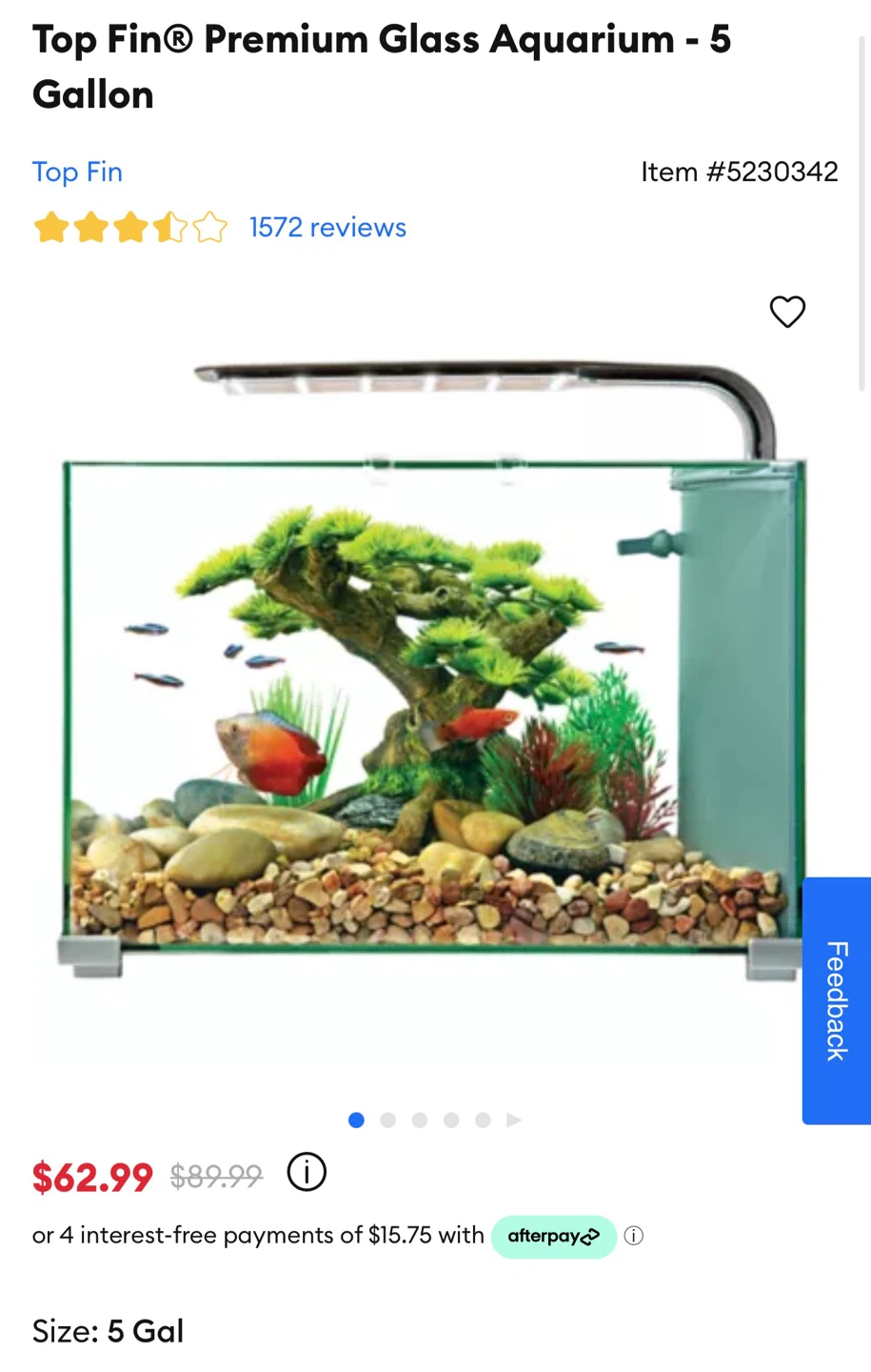 Top Fin 5 Gallon Aquarium with LED Light - photo 3