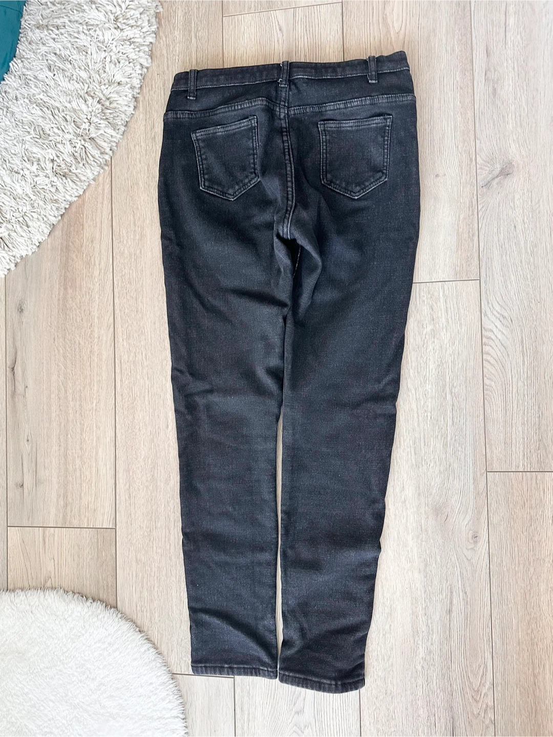 Black Lined Denim Jeans US L - photo 3