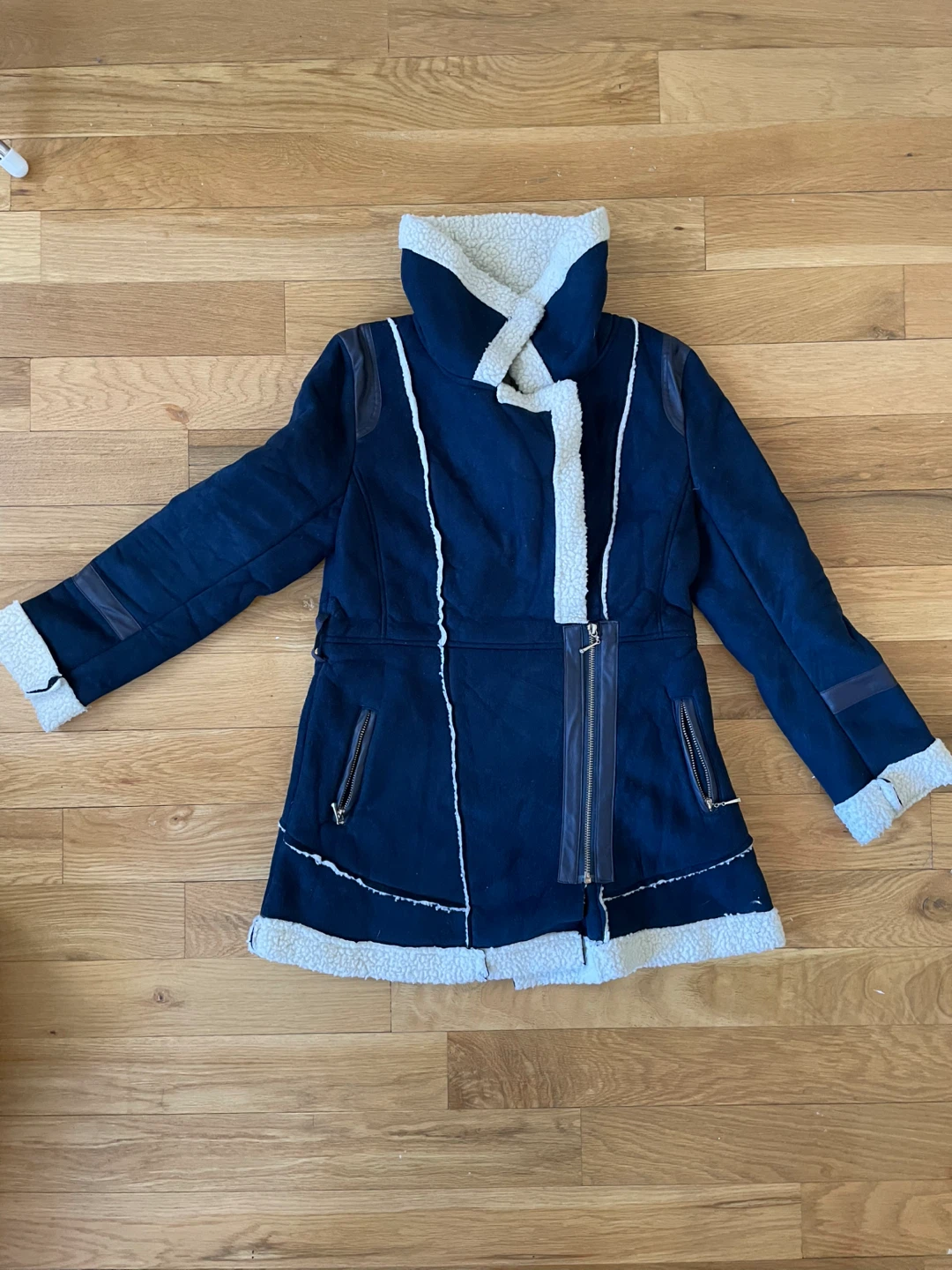 Women's Faux Shearling Lined Aviator Jacket 🏆