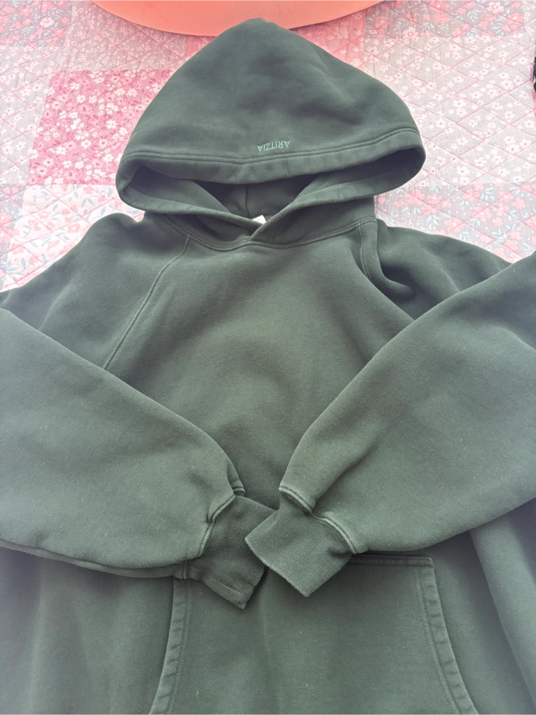 Aritzia mega raglon hoodie in a size medium and coulour scarab - photo 2