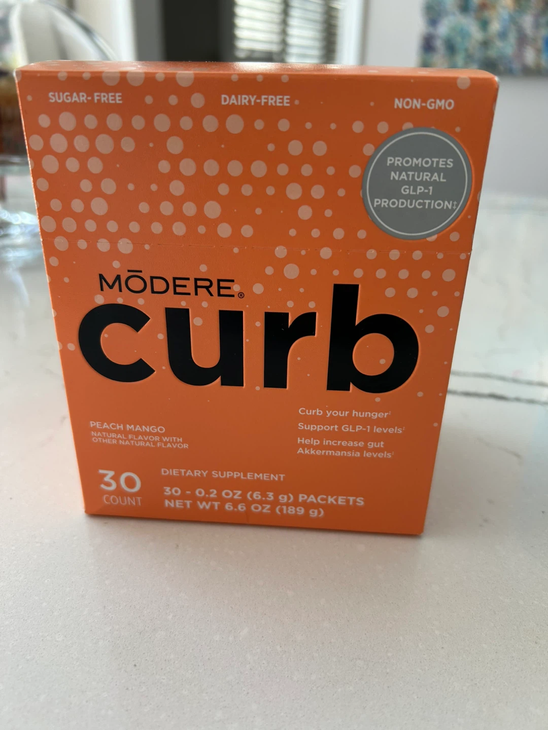 Modere Curb Dietary Supplement Peach Mango 30 Packets