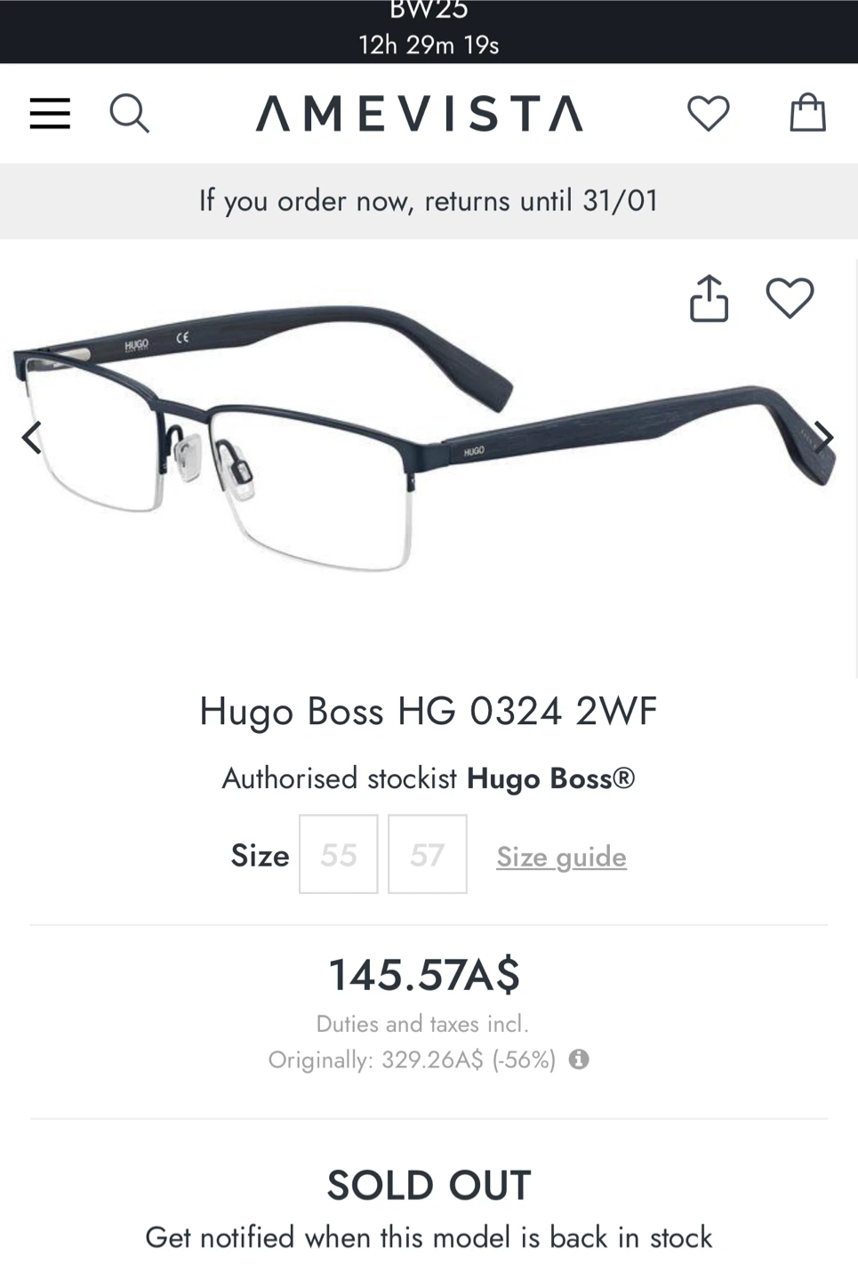 Hugo Boss HG 0324 2WF Eyeglasses - photo 2