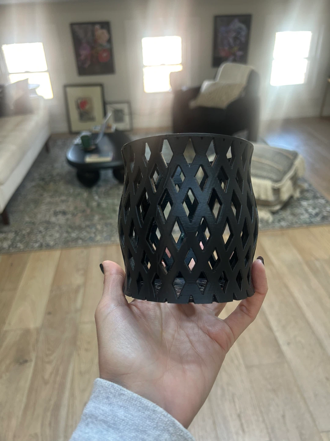 4” Black Orchid plant pot