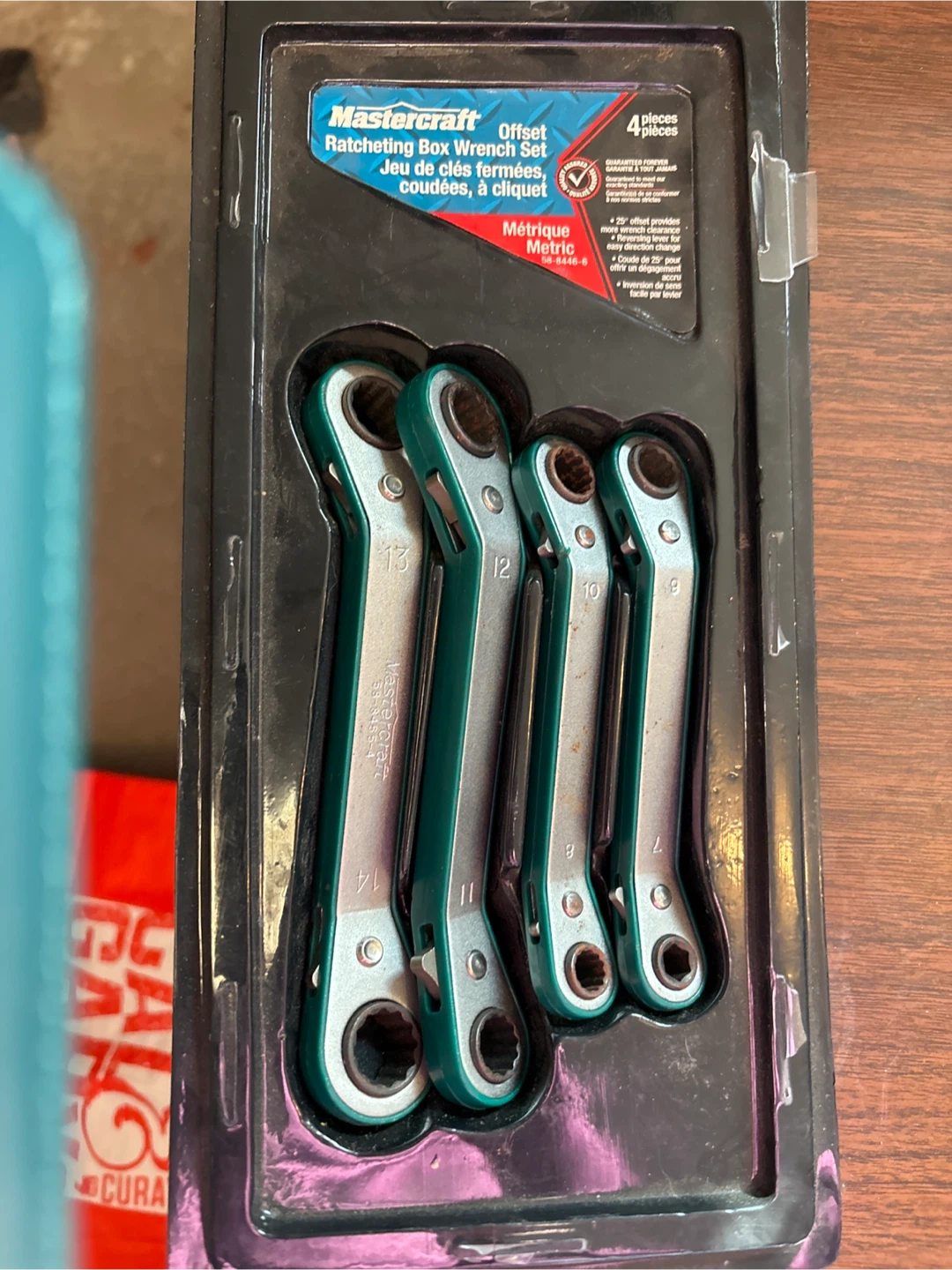 Mastercraft Offset Ratcheting Box Wrench Set - Metric