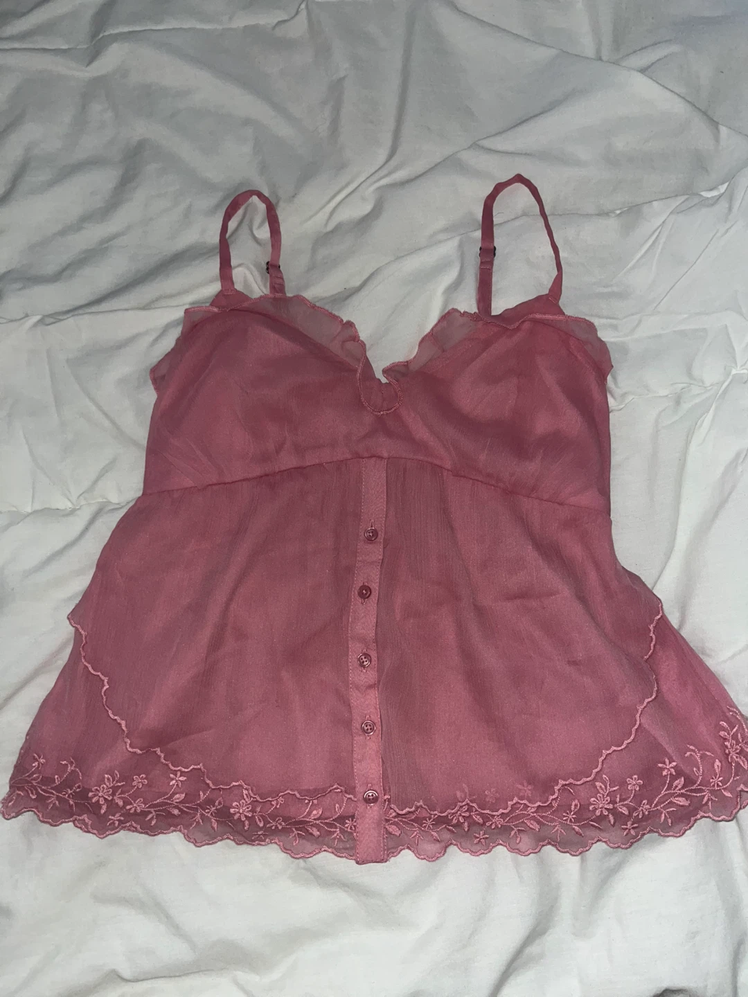 Hollister Pink Smocked Top Size S