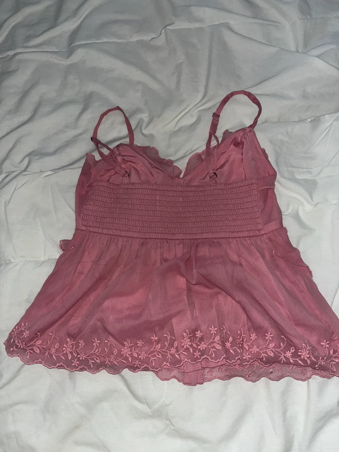 Hollister Pink Smocked Top Size S - photo 4