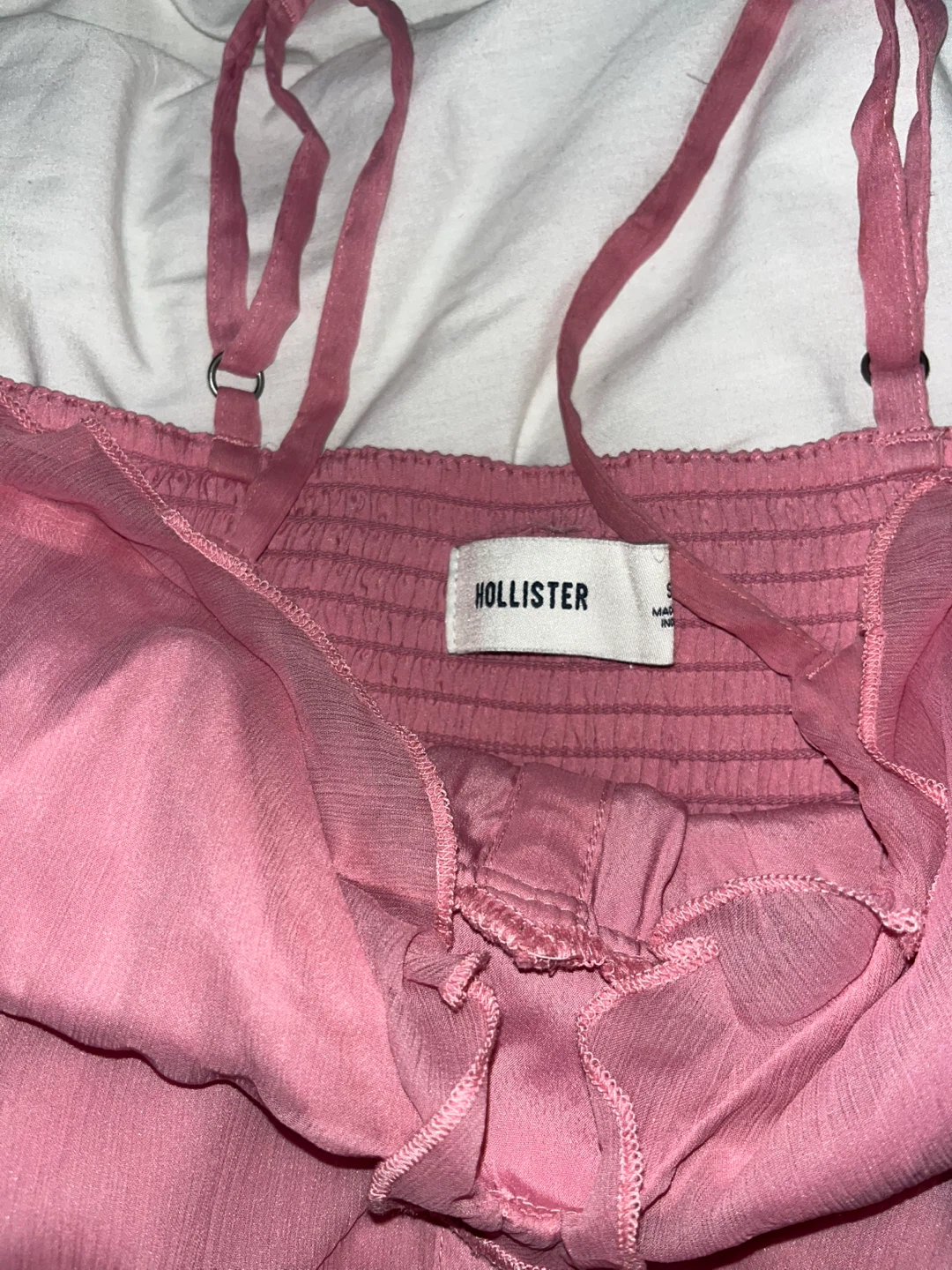 Hollister Pink Smocked Top Size S - photo 2