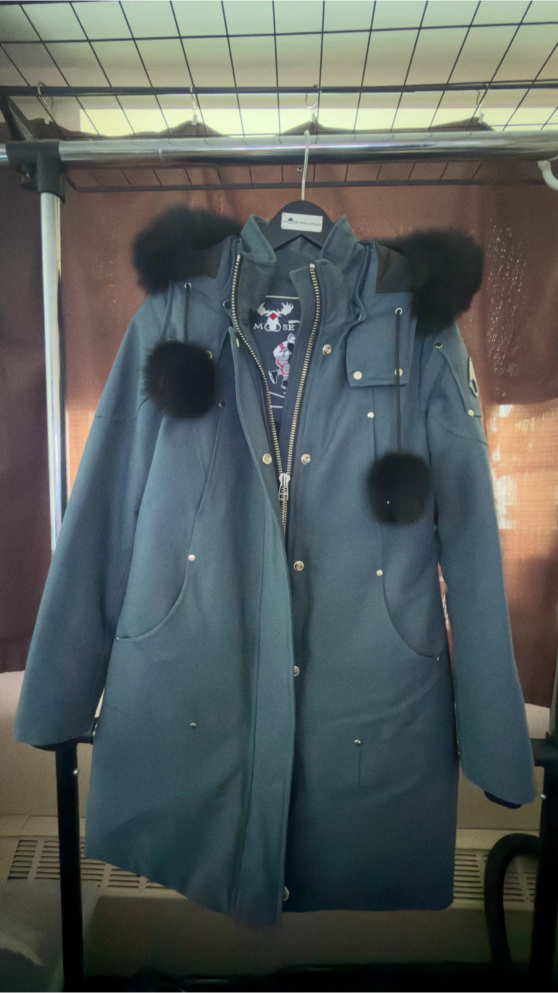 Moose Knuckles Parka with Fur Trim