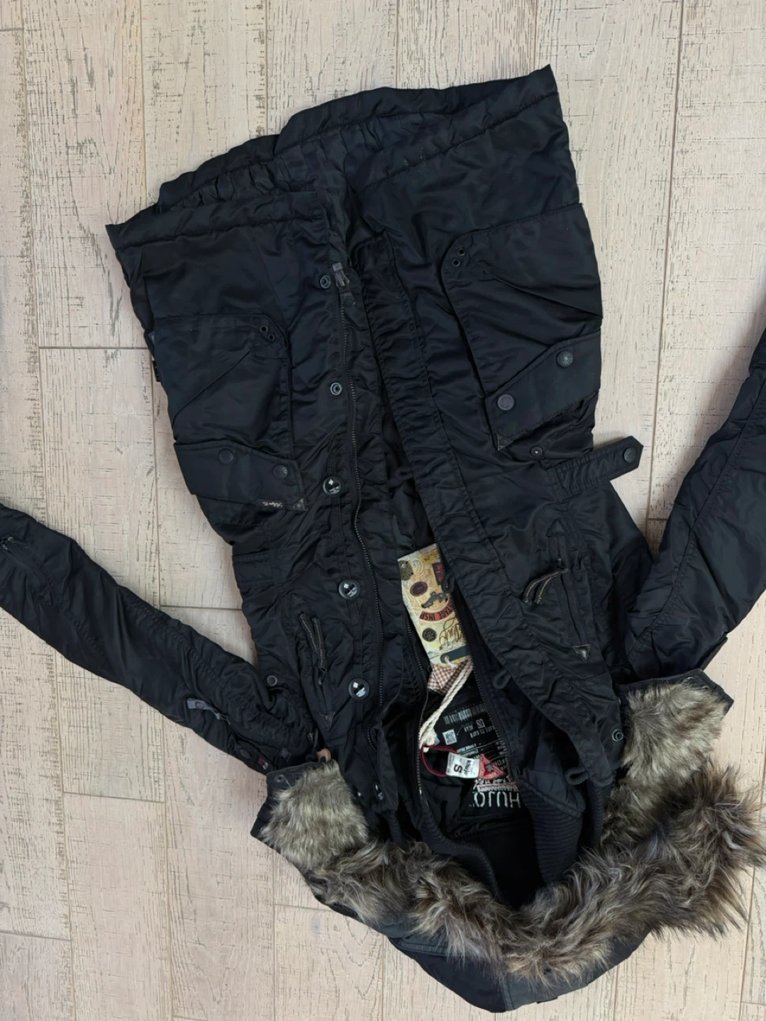 Khujo Black Winter Jacket - Size S