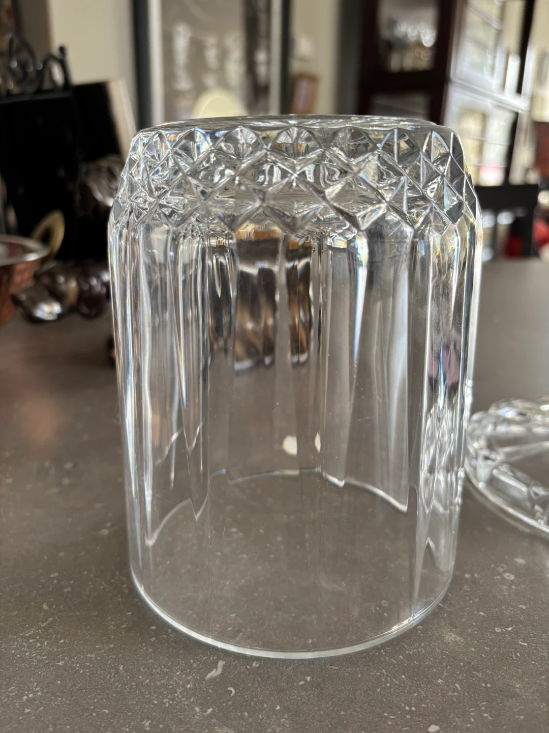 Lead Crystal Glass Diamond Cut Candy Dish with Lid - photo 4