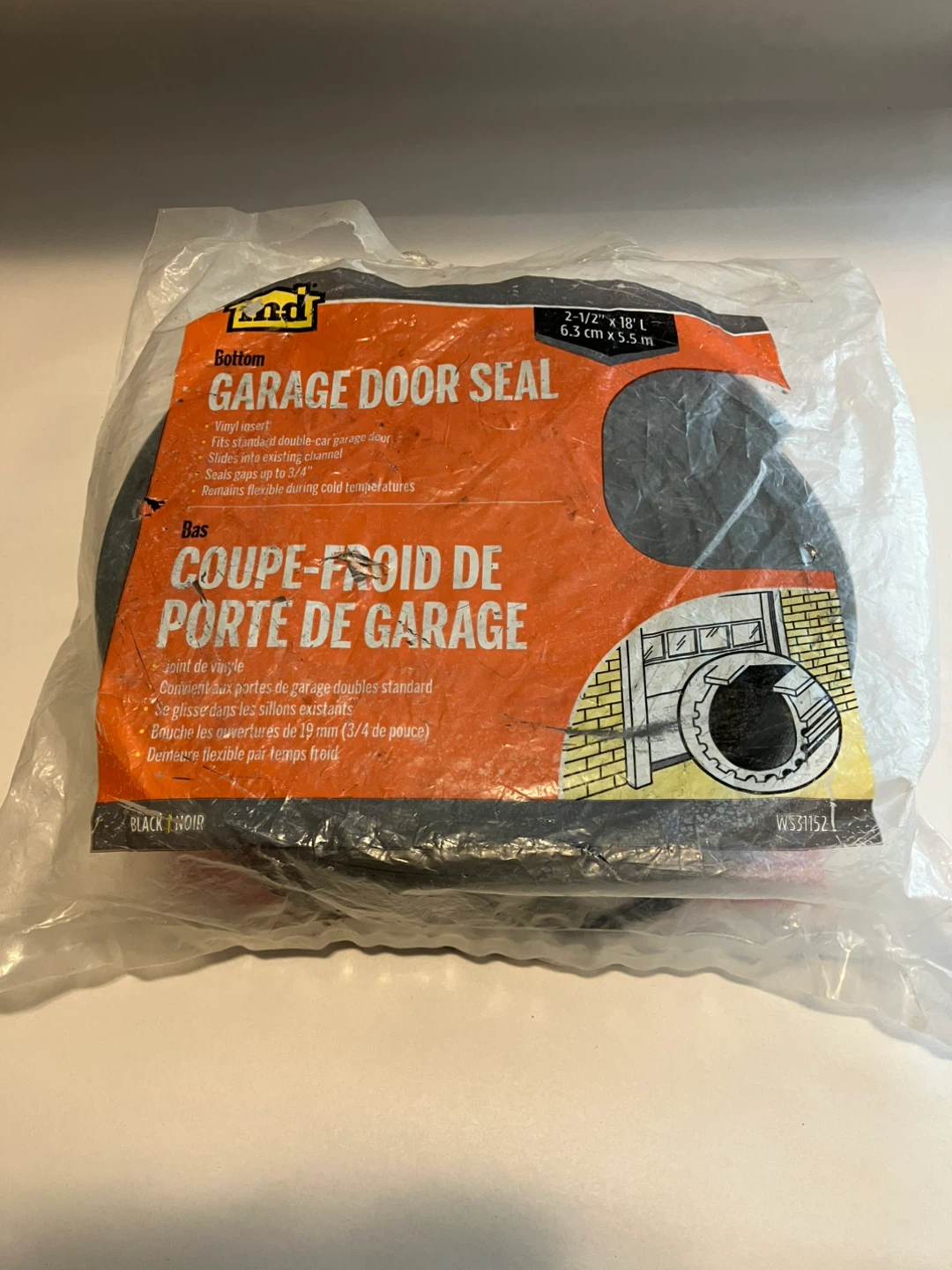 Tirex Garage Door Bottom Seal - Black