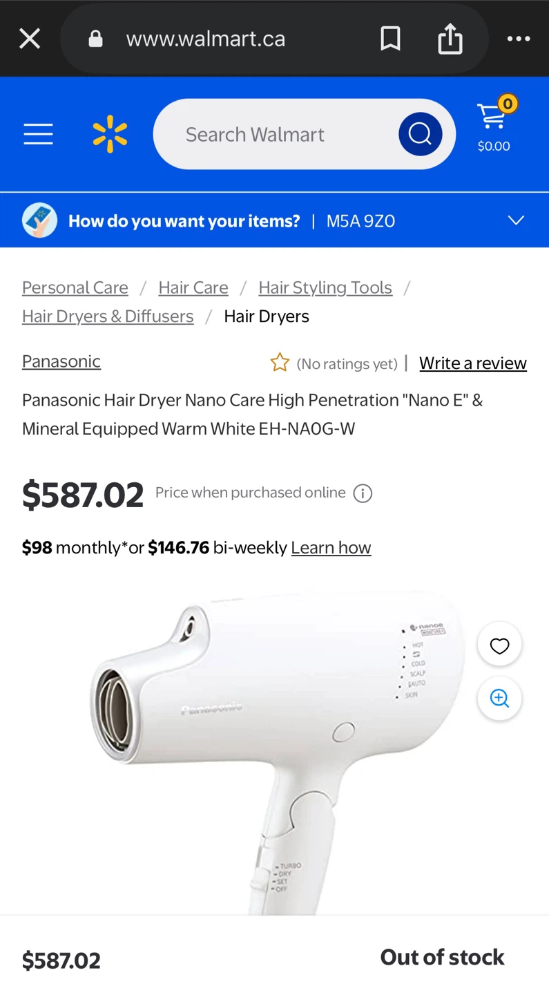 Panasonic Nanoe Moisture+ Hair Dryer EH-NA0G