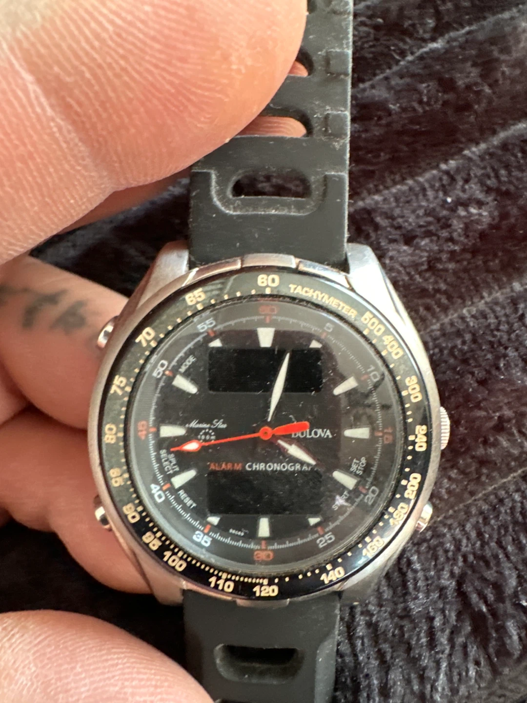 Bulova Analog Digital Alarm Chronograph Watch - photo 2