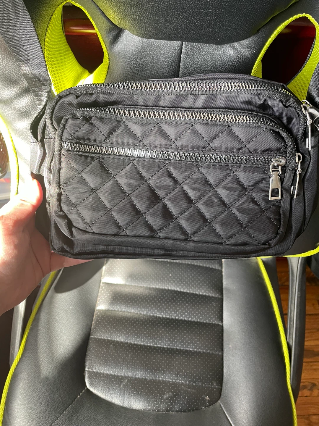 Black Quilted Fanny Pack / Crossbody Bag - photo 3