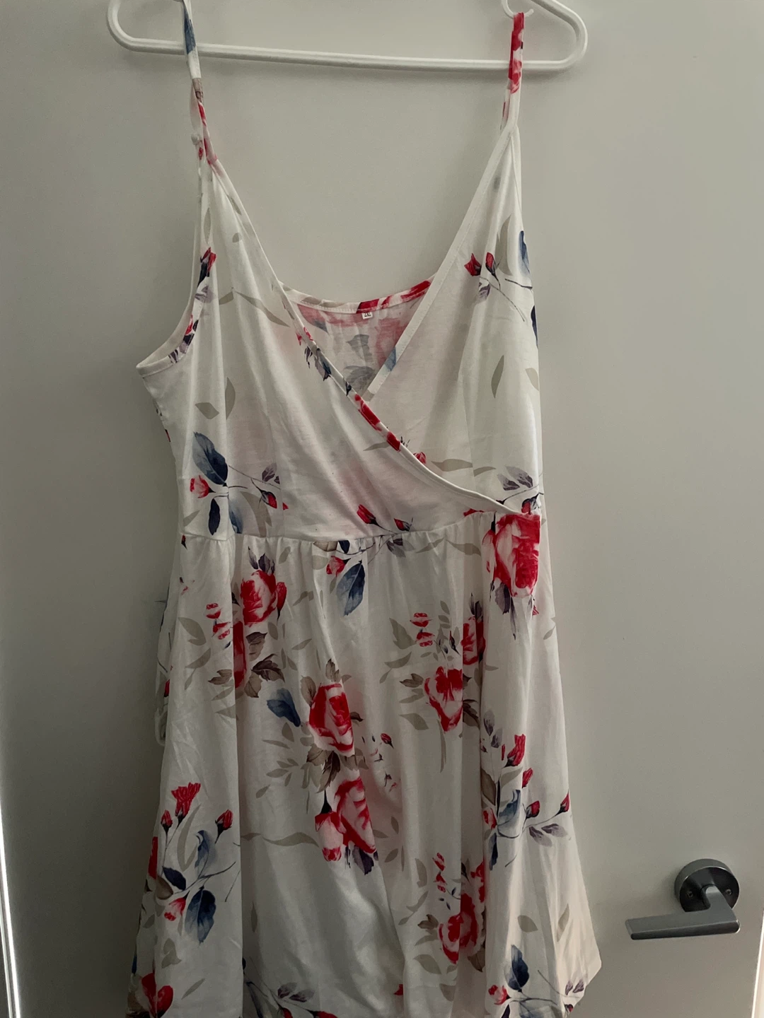 New White Floral Spaghetti Strap Dress - photo 2