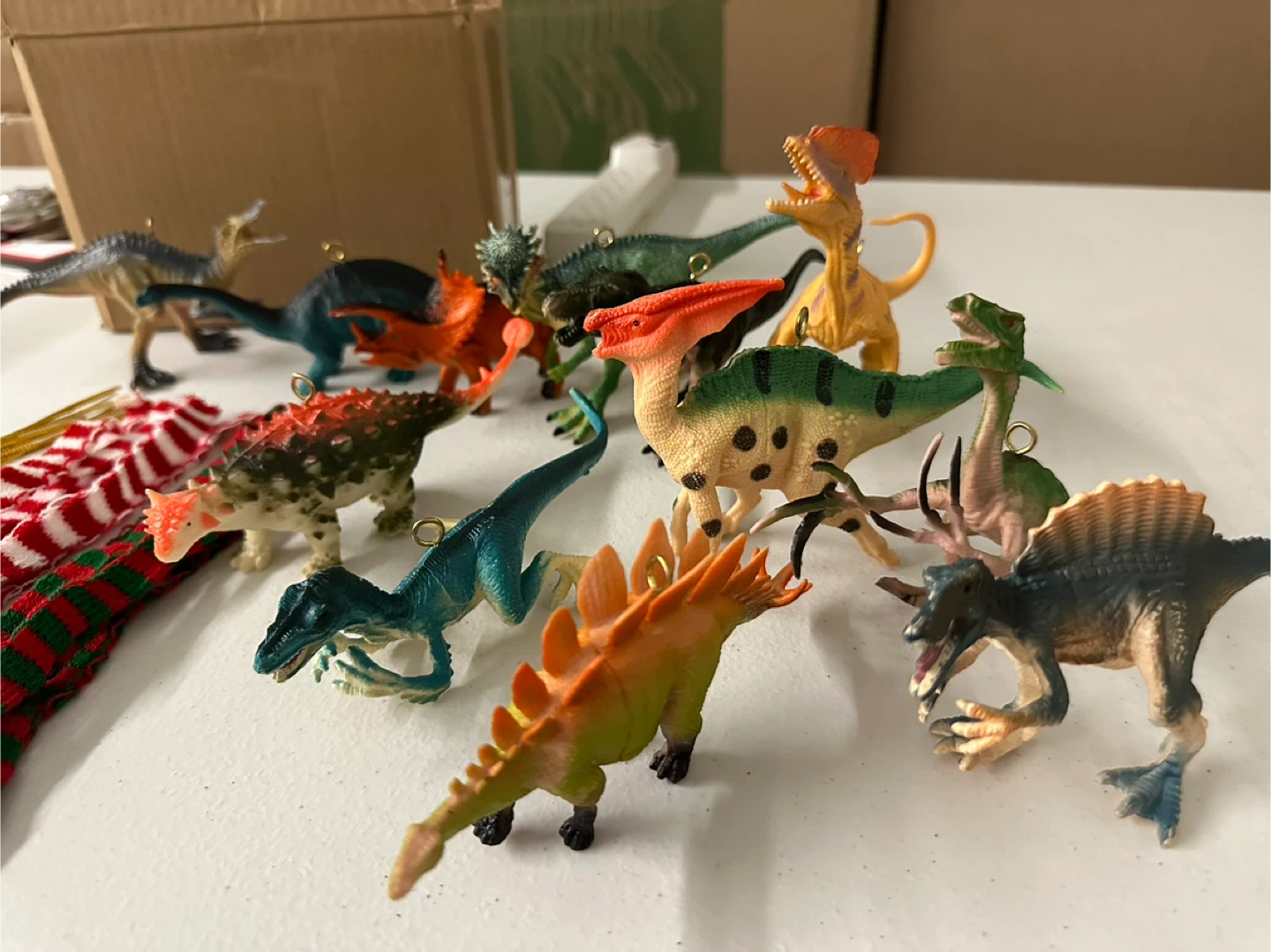 Dinosaur Christmas Ornaments Set - 12 Pcs - photo 2