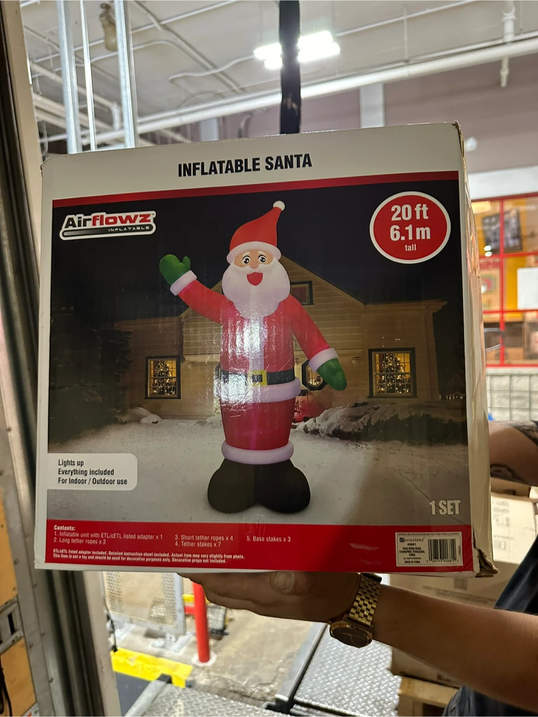 Airflowz Light Up Inflatable Santa Claus 20 ft