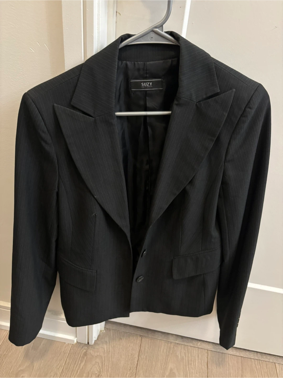 Suzy Shier Pinstripe Blazer