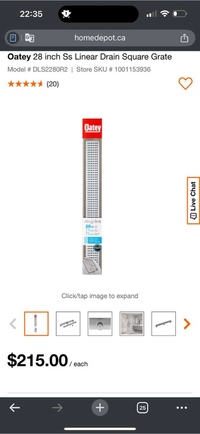 Oatey 28” Stainless Steel Linear Shower Drain – NEW 🚿✨ - photo 5