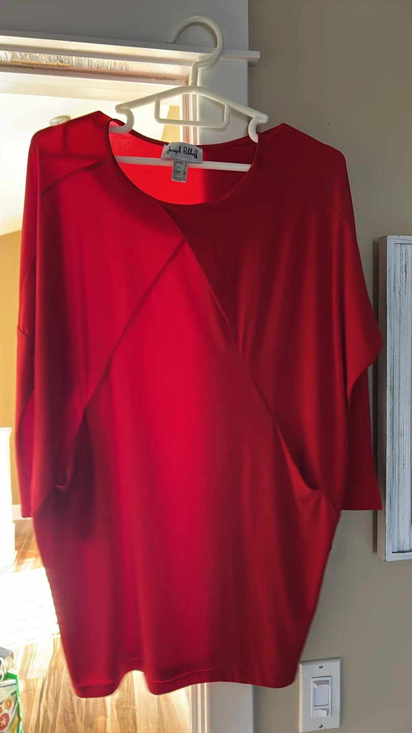 Joseph Ribkoff Red Draped Top