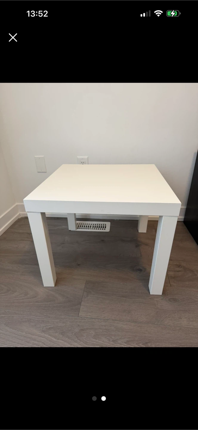 White Square Side Table. $ 10 - photo 2