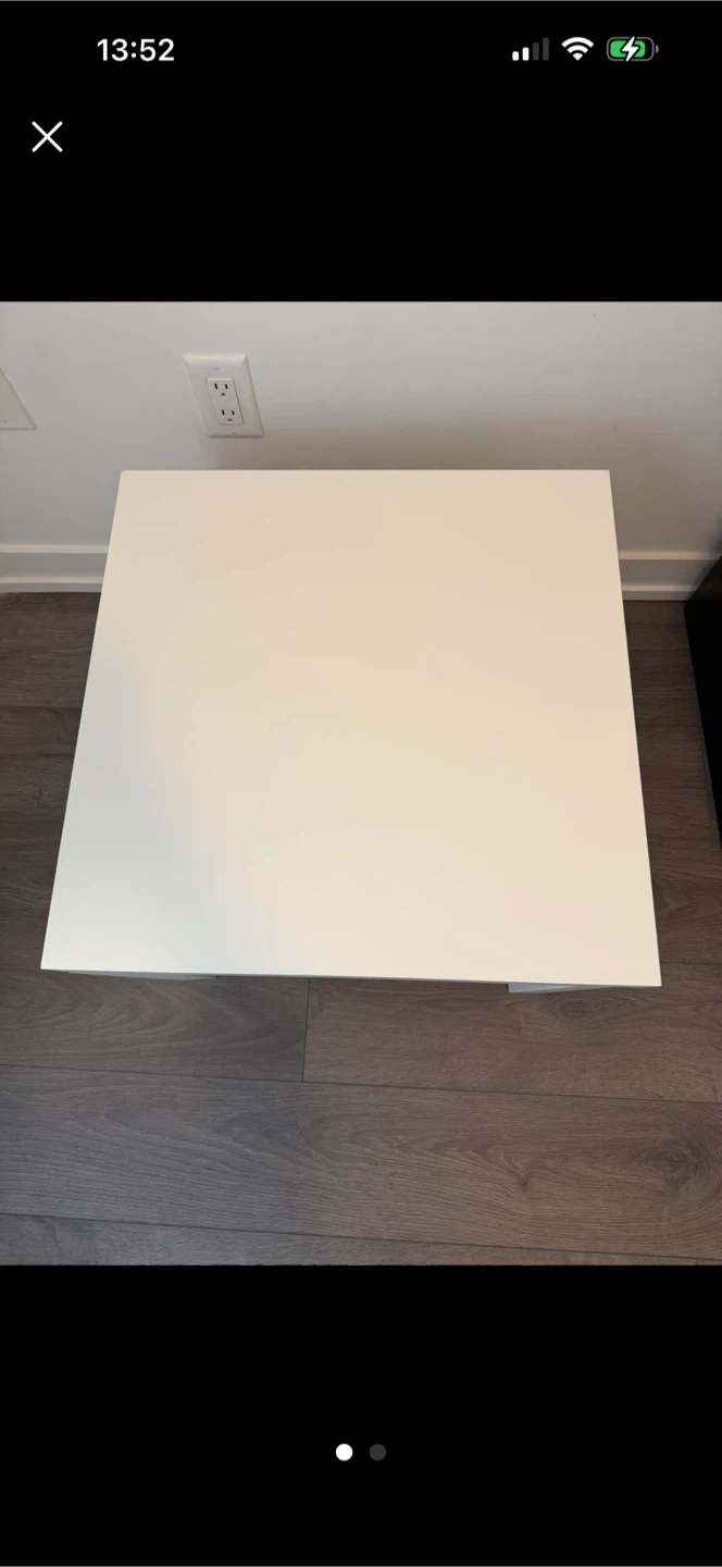 White Square Side Table. $ 10