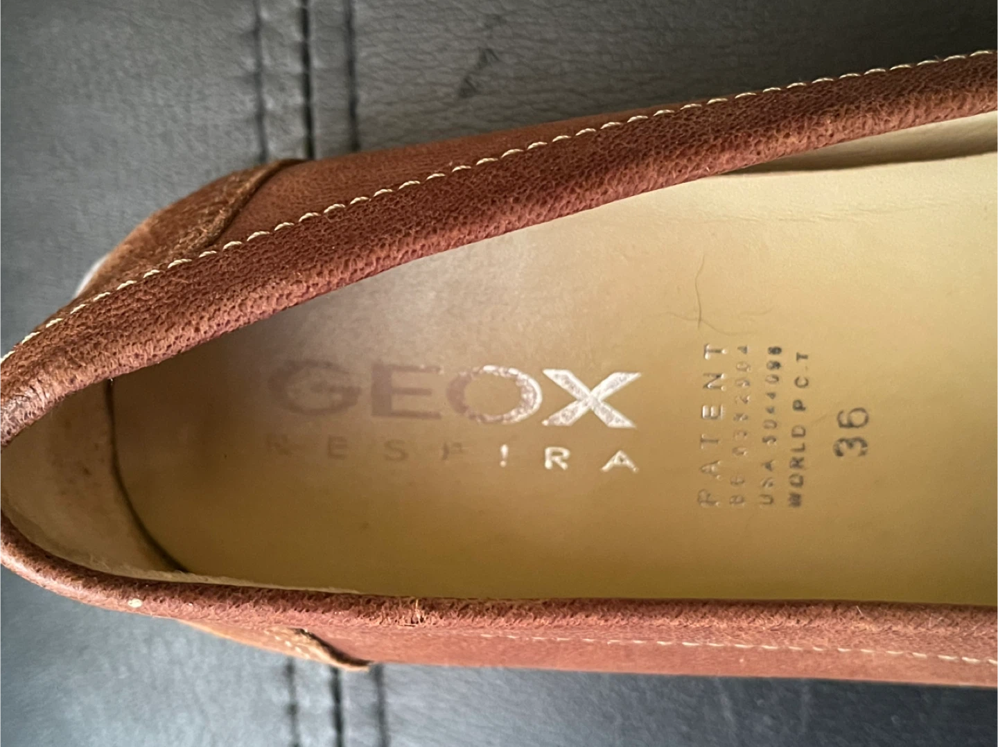 🏆Geox Women's Brown Leather Loafers Size 36 - photo 3