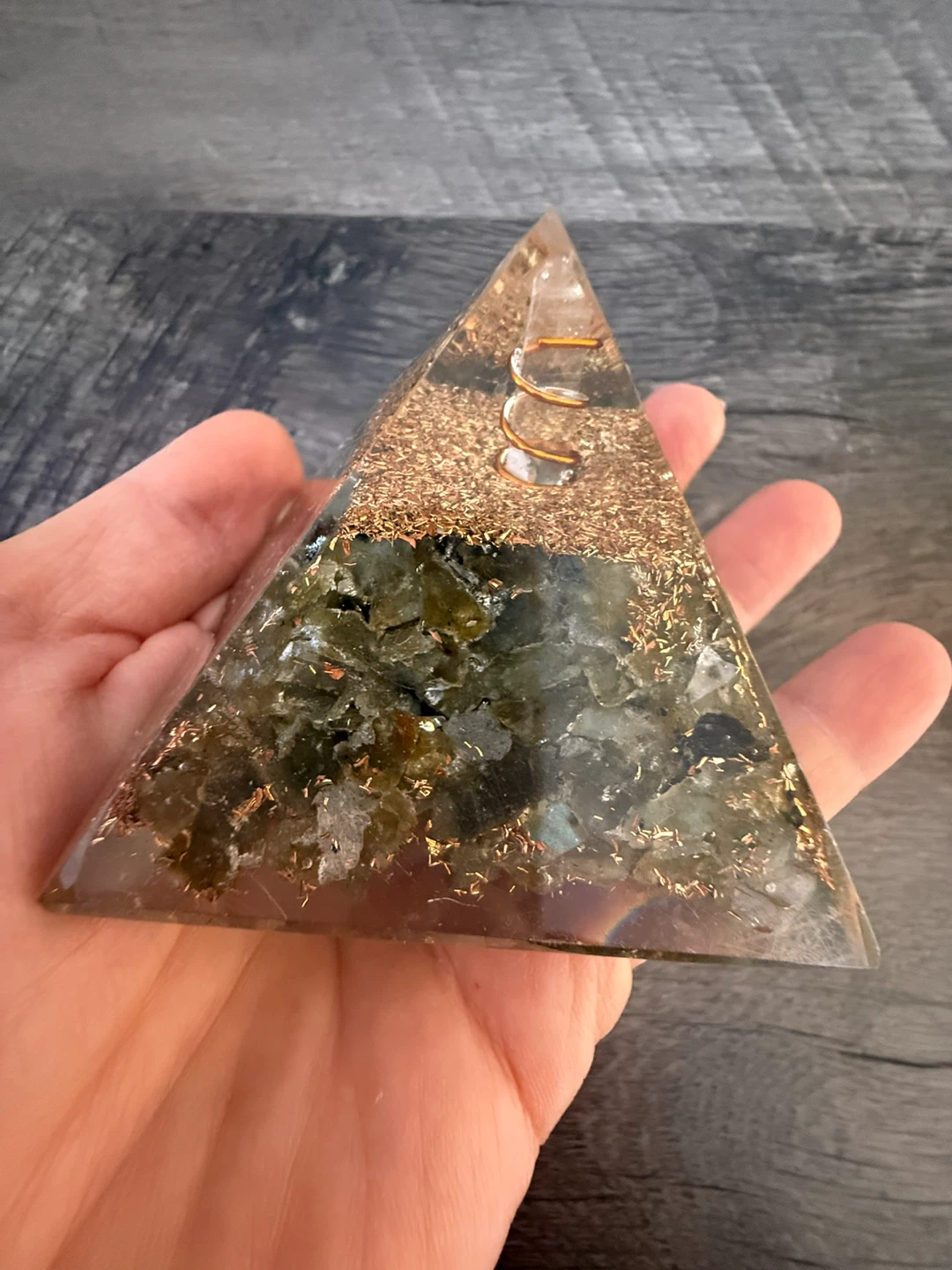 Labradorite  Pyramid with Tree of Life. - photo 2