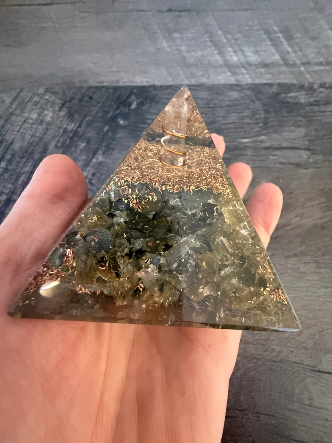 Labradorite  Pyramid with Tree of Life. - photo 3