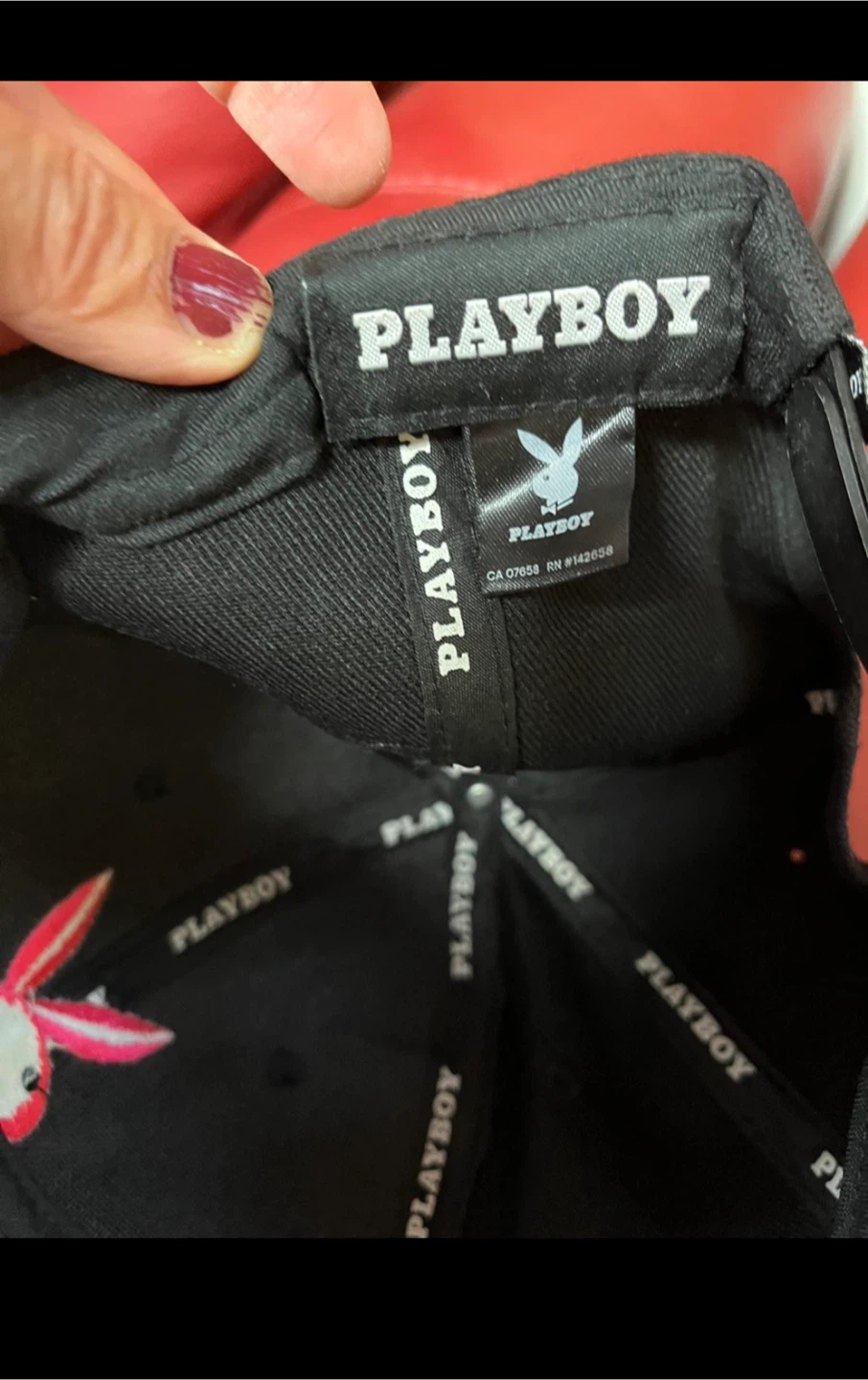 Playboy Embroidered Bunny Logo Snapback Hat - photo 5
