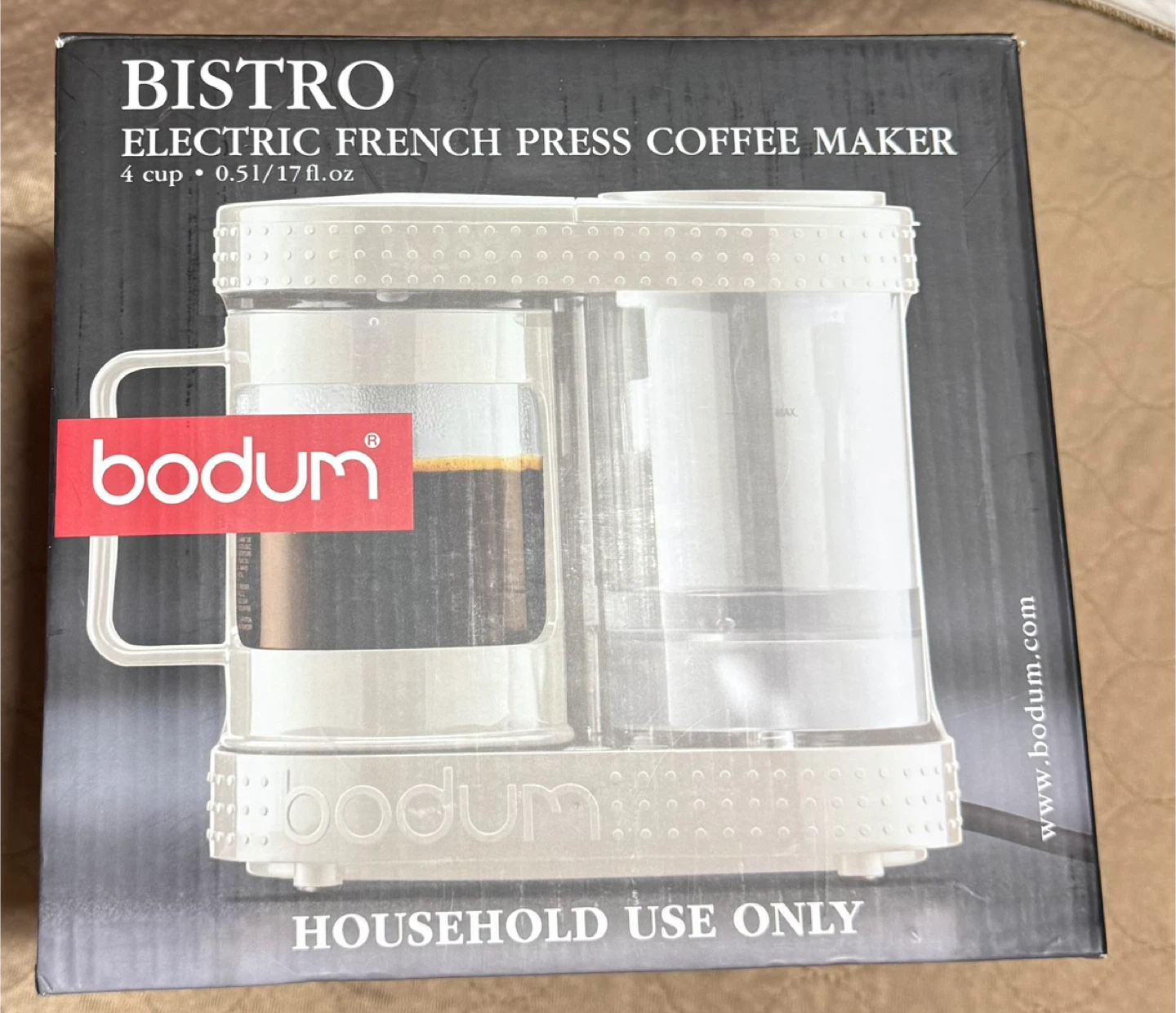 New Bodum Electric French Press Coffee Maker - 4 Cup / 17 oz