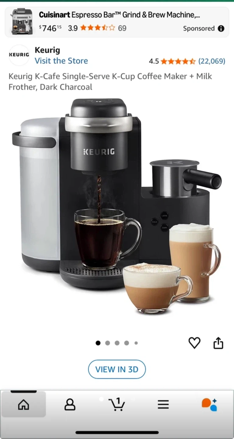 Keurig K-Cafe Single-Serve Coffee Maker + Milk Frother - photo 2