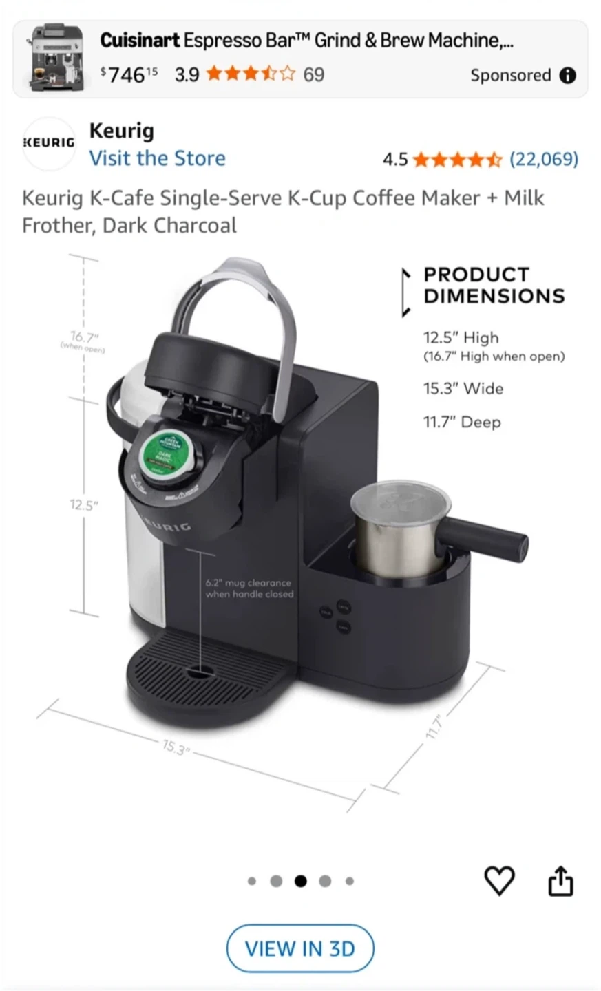 Keurig K-Cafe Single-Serve Coffee Maker + Milk Frother - photo 4