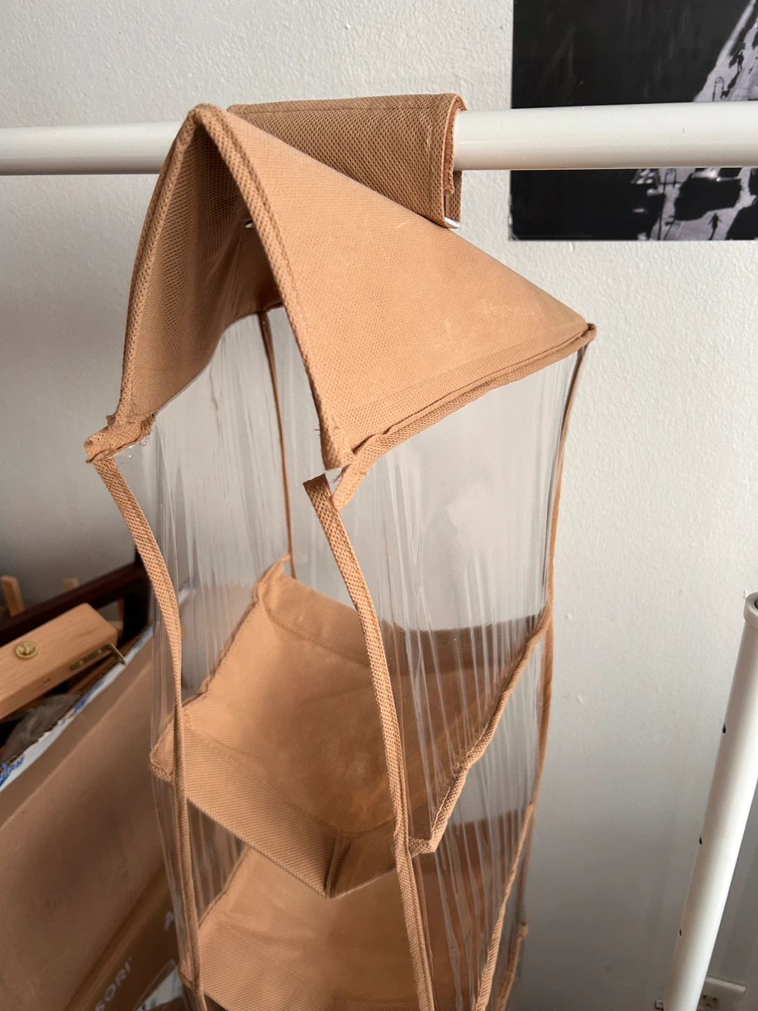 Hanging Shelf Organizer with Clear Pockets - photo 2