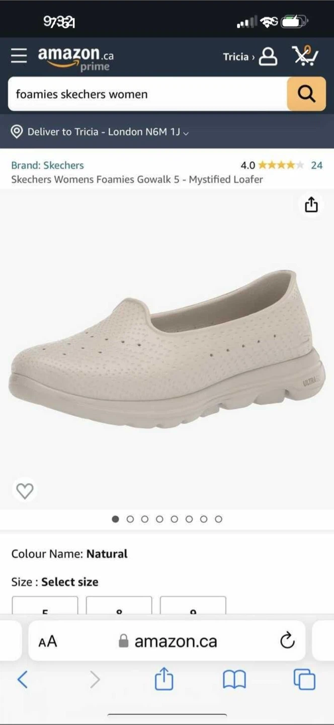 Skechers Womens Foamies GOWalk 5 Mystified Loafer Natural