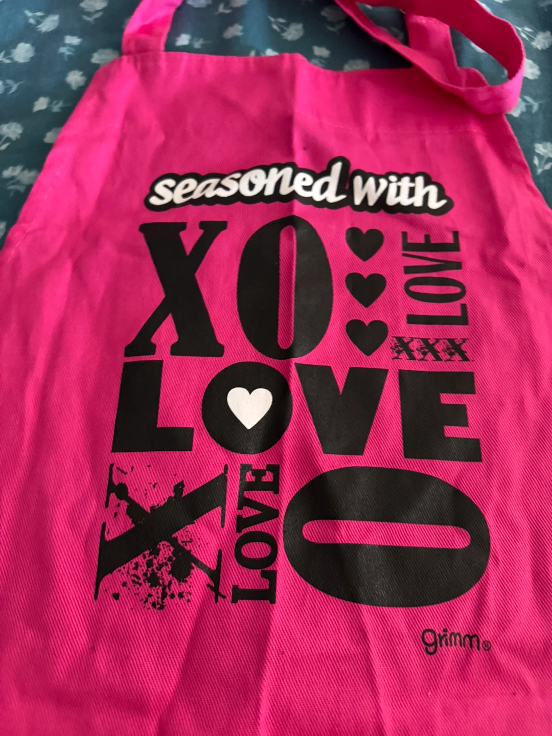Grimm's Pink "Seasoned with Love" Apron