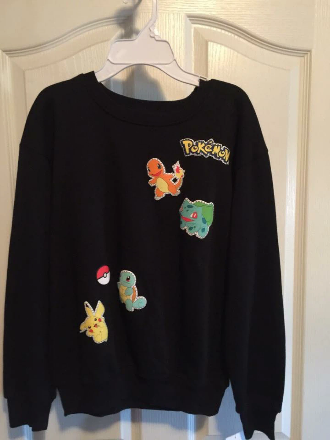 Black Pokémon Graphic Crewneck Sweatshirt