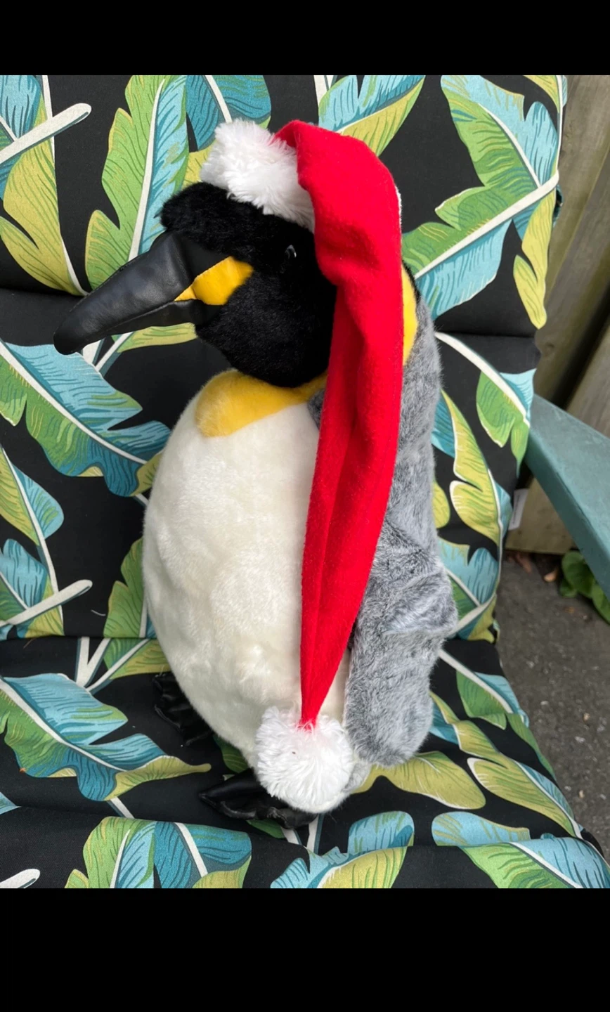 Plush Penguin with Santa Hat - photo 2