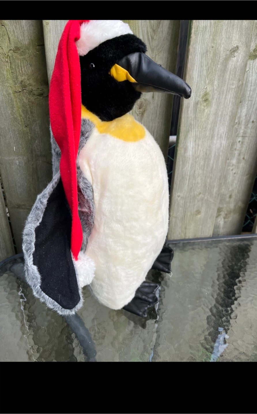 Plush Penguin with Santa Hat - photo 4
