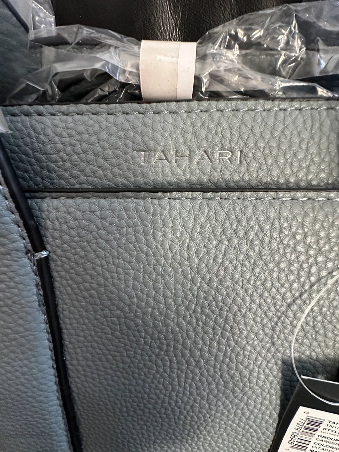 Tahari Grey Faux Leather Tote Bag - photo 4