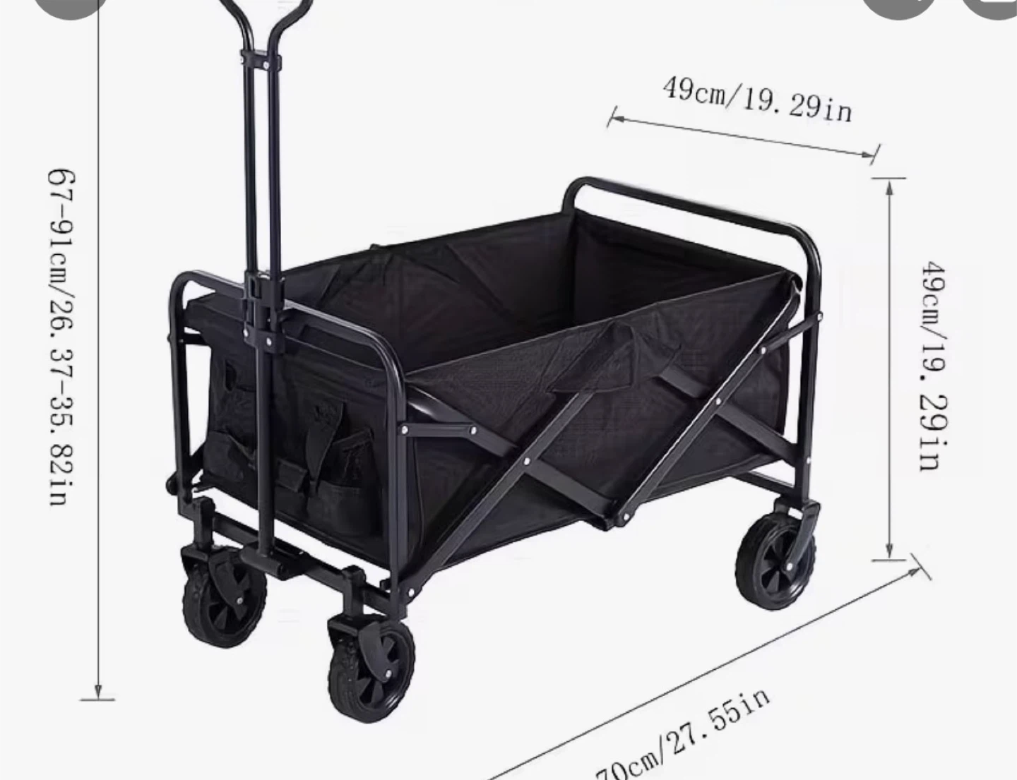 Black Folding Wagon