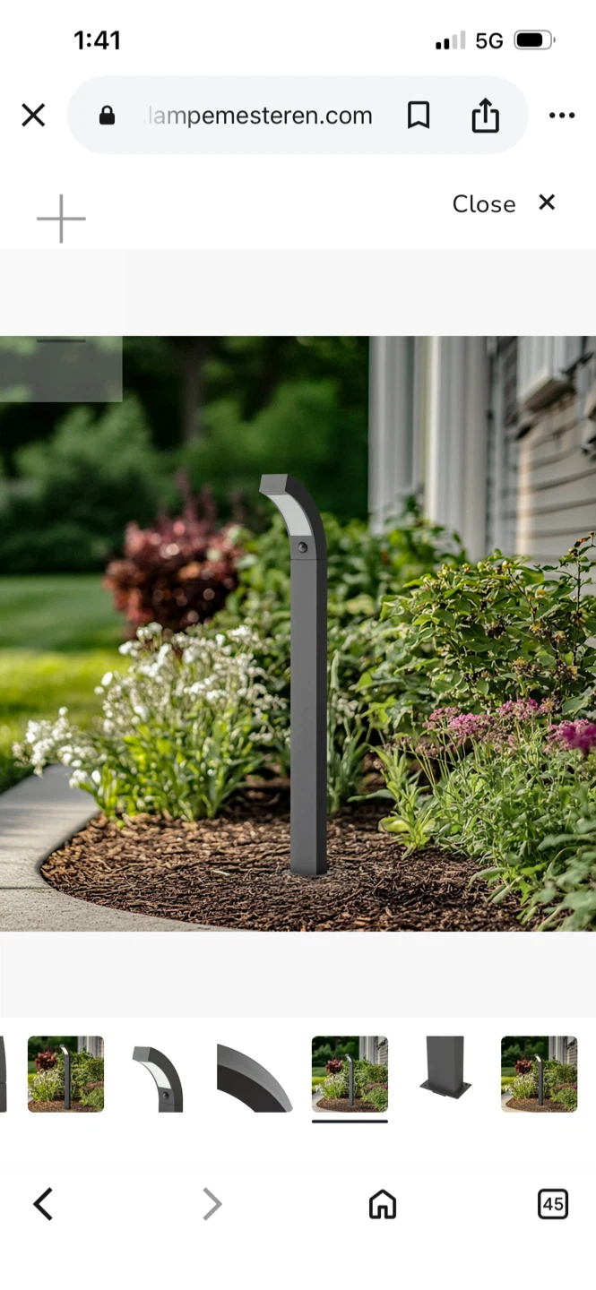 New Modern Dark Grey Outdoor Garden Pathway Light - 100cm - photo 4