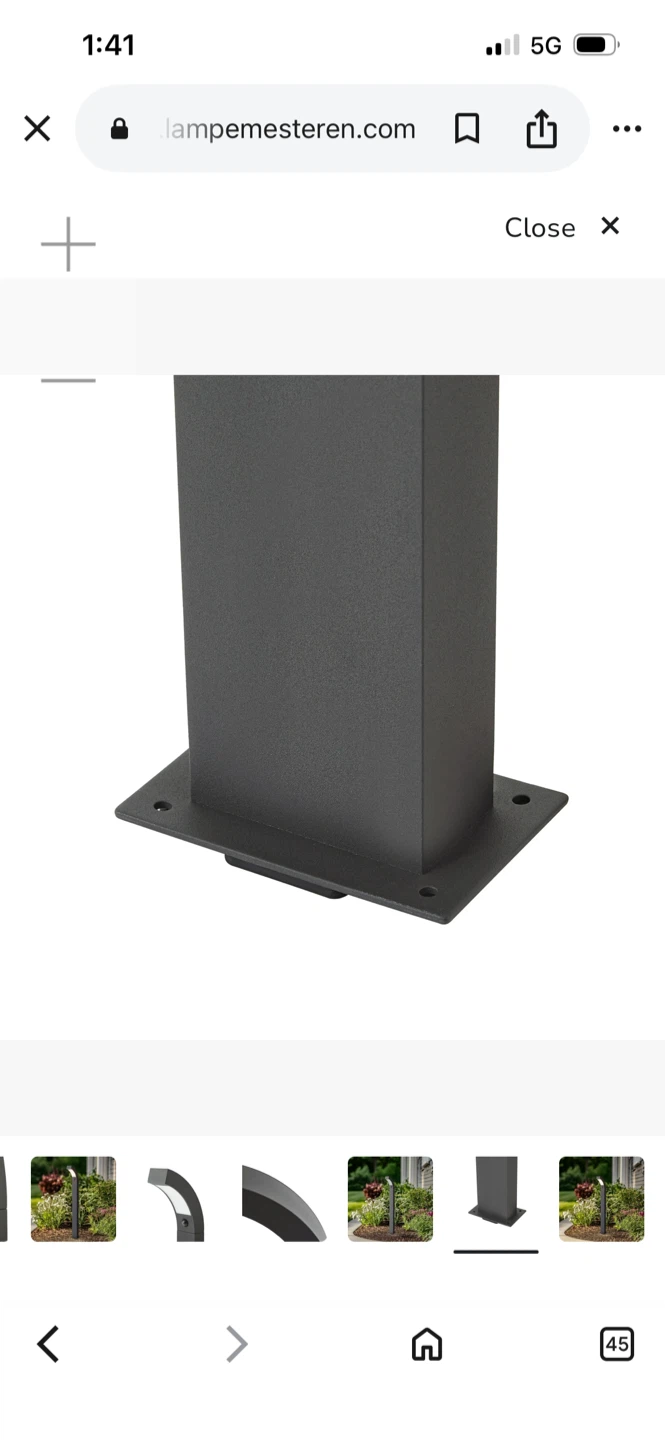 New Modern Dark Grey Outdoor Garden Pathway Light - 100cm - photo 5