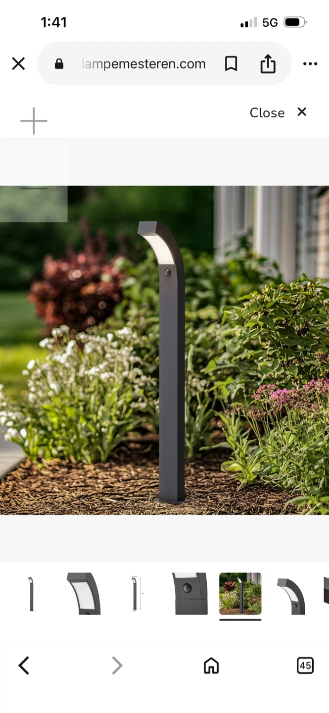 New Modern Dark Grey Outdoor Garden Pathway Light - 100cm - photo 3