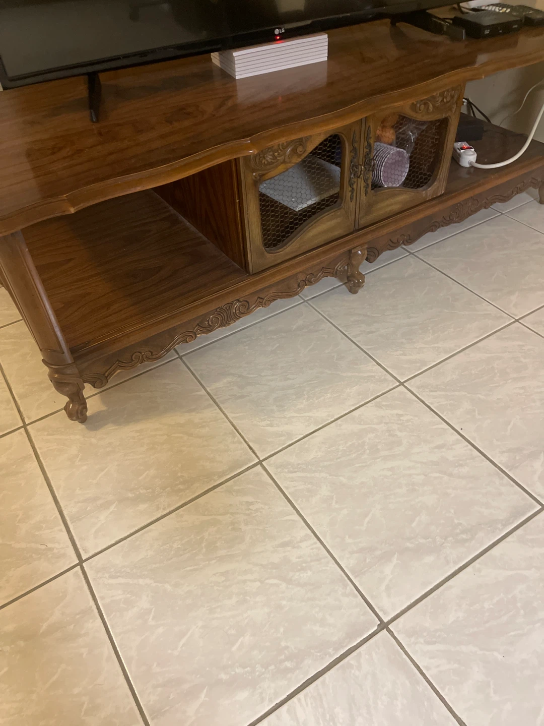 Real wood Wooden coffee table with Cabinet Storage