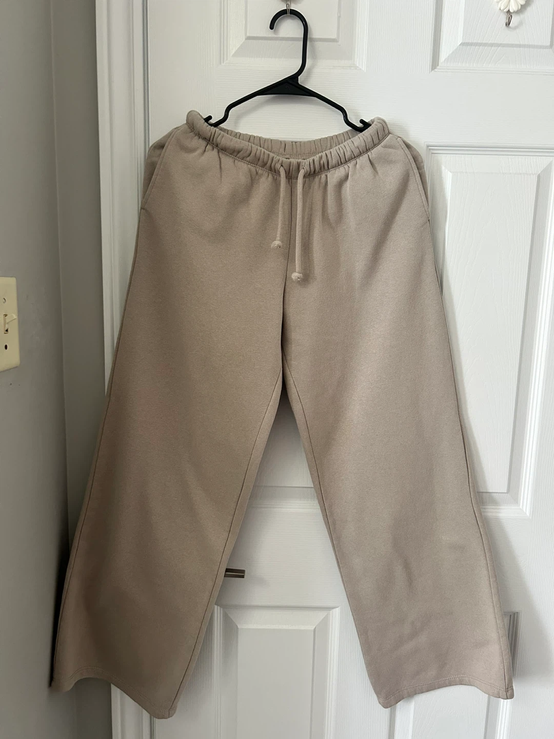 Women's Tan Wide Leg Sweatpants