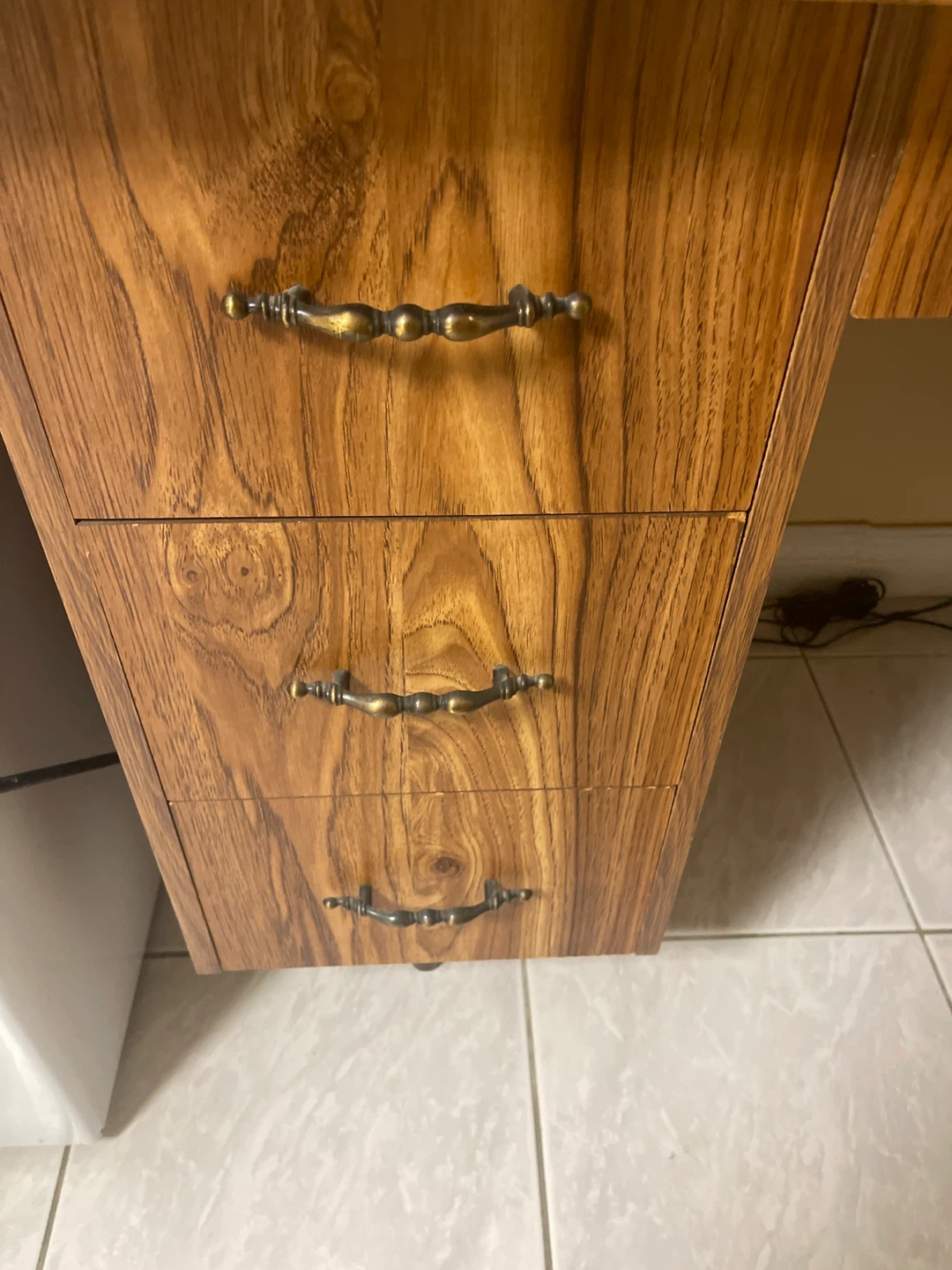 Desk with World Map Inlay - photo 4